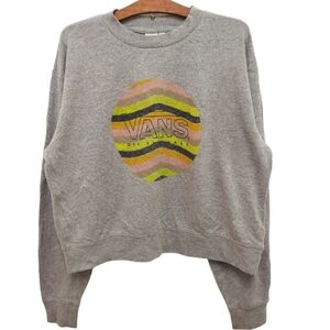 Vans SUPER SOFT Gray Sweatshirt with Multicolor Logo